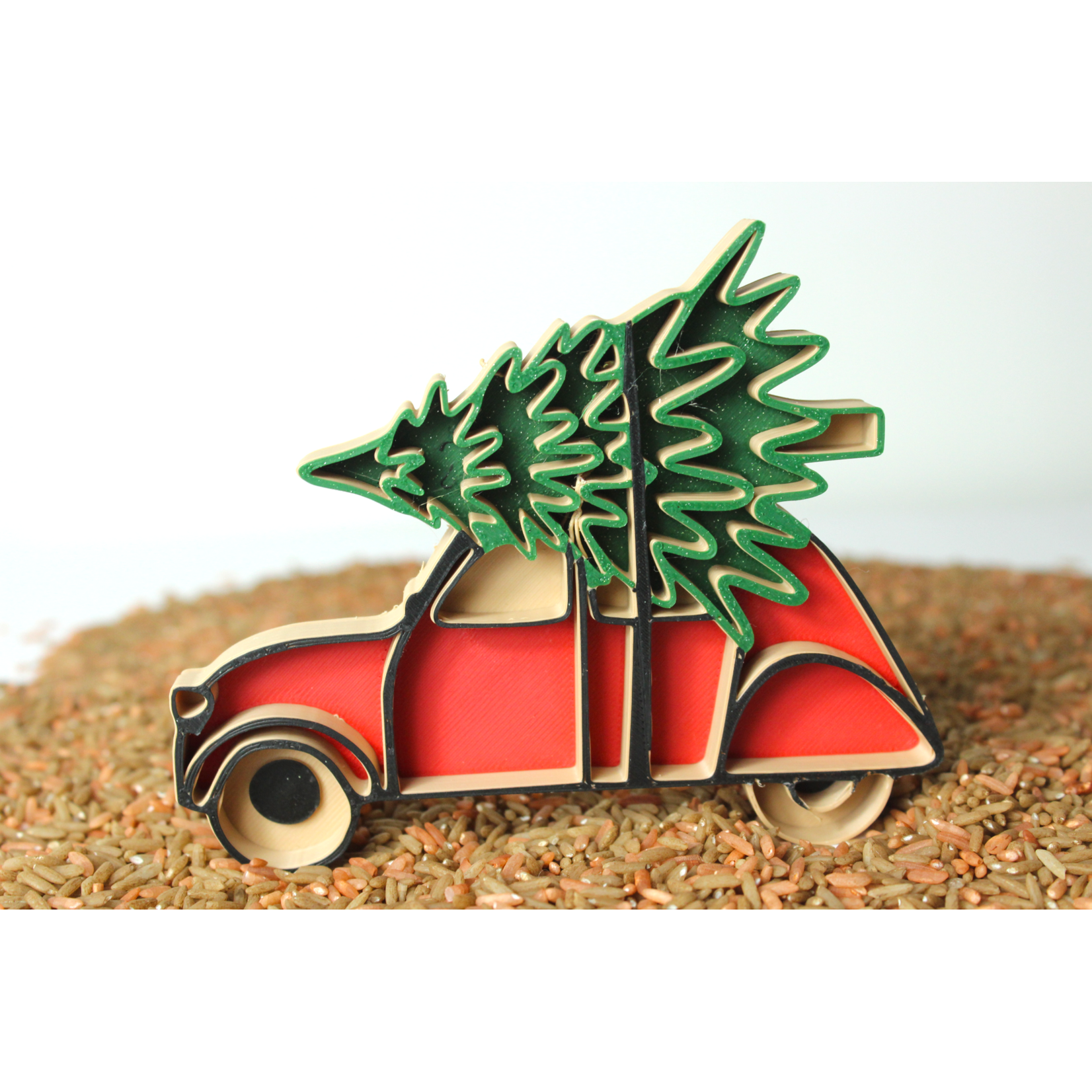 Kids Kabinet Vulvorm PLA - auto met kerstboom