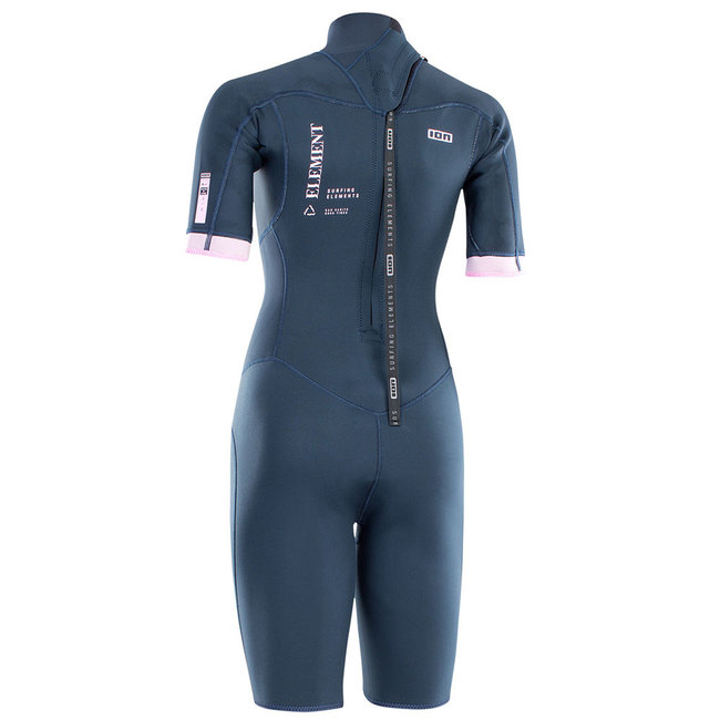 ION Element Shorty Dames SS 2/2 Backzip D Blauw