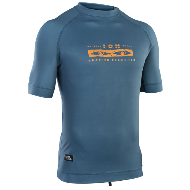 ION Heren Rashguard Short Sleeve Petrol