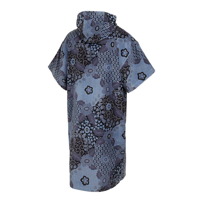 MYSTIC Poncho Velours AOP Blauw