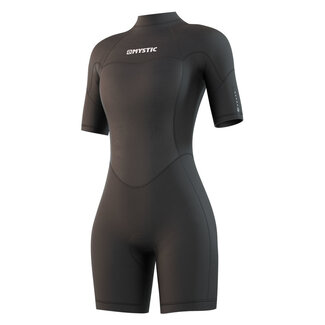 MYSTIC Brand Shorty 3/2mm Backzipip Flatlo Zwart