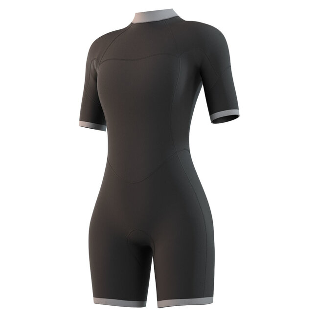 MYSTIC Brand Shorty 3/2mm Backzipip Flatlo Zwart