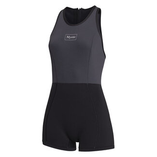 MYSTIC Lunar Short John 2/2mm Backzipip Wo Zwart