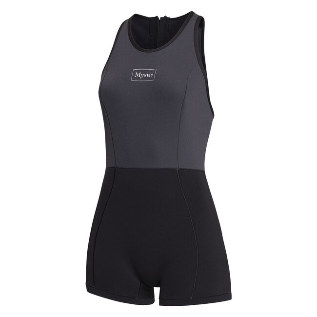 MYSTIC Lunar Short John 2/2mm Backzipip Wo Zwart