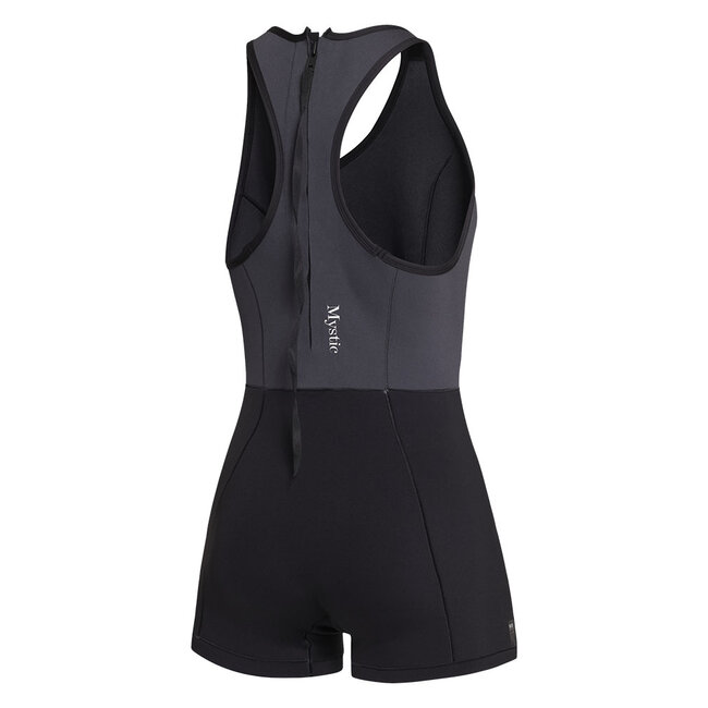 MYSTIC Lunar Short John 2/2mm Backzipip Wo Zwart