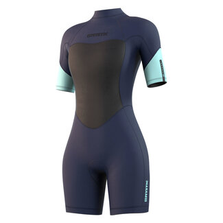 MYSTIC Brand Shorty 3/2mm Backzipip Flatlo Donker Blauw