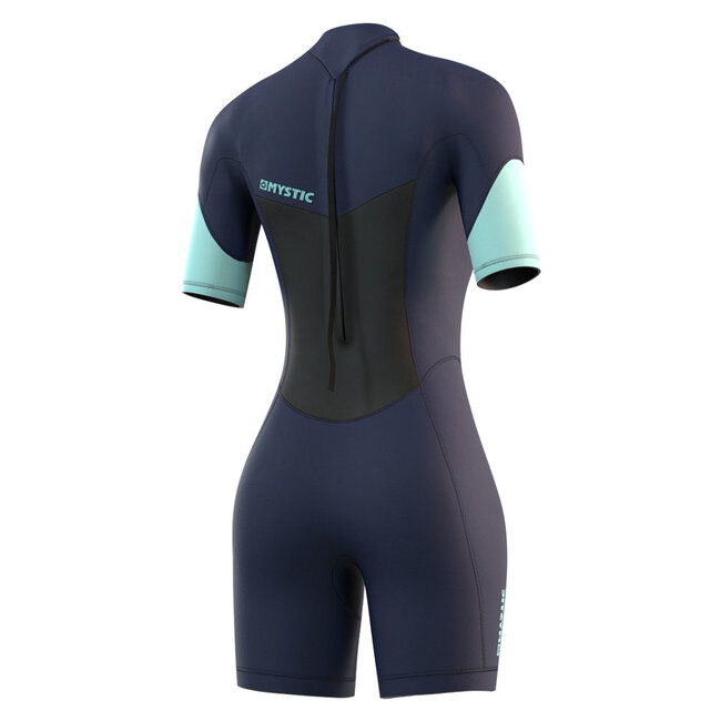 MYSTIC Brand Shorty 3/2mm Backzipip Flatlo Donker Blauw