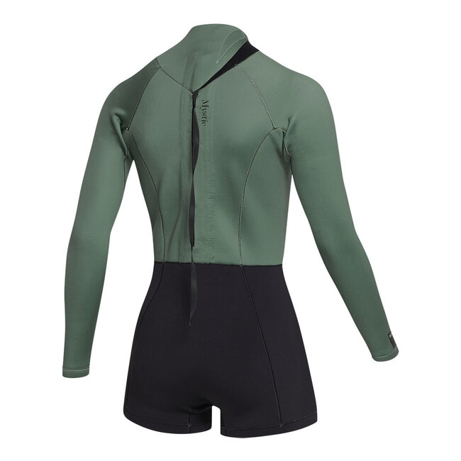 MYSTIC Lunar Longarm Shorty 2/2mm Backzipi Olijfgroen