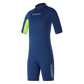 MYSTIC Star Shorty 3/2mm Backzipip Flatloc Donker Blauw