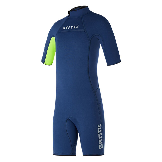 MYSTIC Star Shorty 3/2mm Backzipip Flatloc Donker Blauw