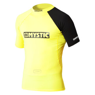 MYSTIC Event S/S Rashvest Chest Logo Geel