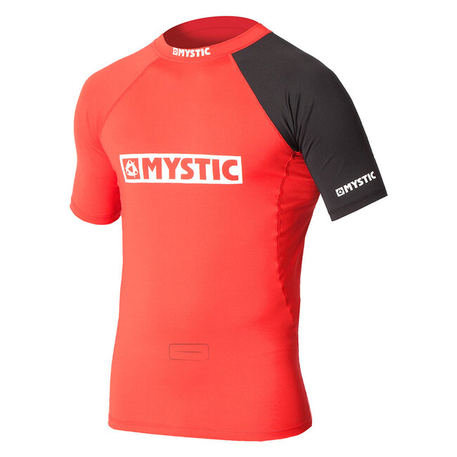 MYSTIC Event S/S Rashvest Chest Logo Rood