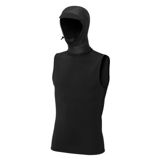 MYSTIC Neoprene Top Whiteh Hood 3/2Mm Black