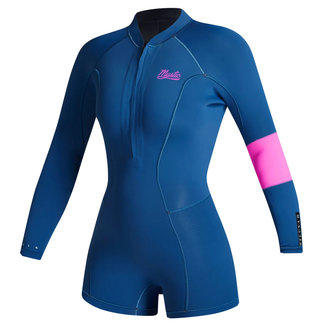 MYSTIC Lunar Longarm Shorty 2/2mm Frontzipi Blauw