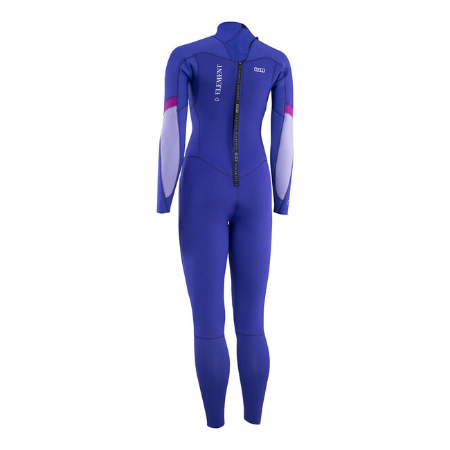 ION Wetsuit Element 4/3 Backzip Dames Concord Blauw