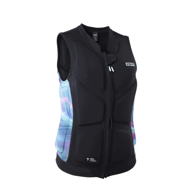 ION Lunis Vest Front Zip women tropical palm glitch
