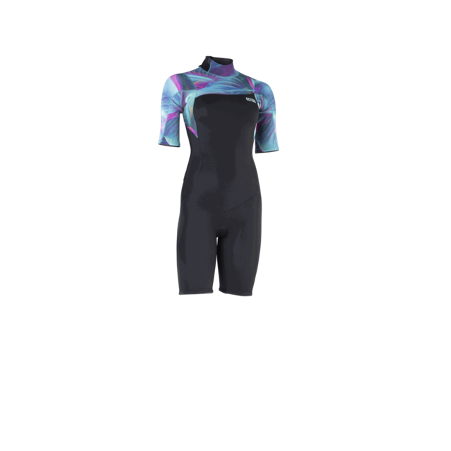 ION Amaze Core 2/2 Shorty SS Back Zip women tropical palm glitch