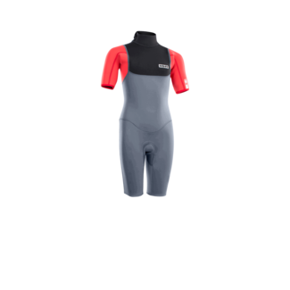 ION Capture 2/2 Shorty SS Back Zip steel blue/red