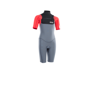 ION Capture 2/2 Shorty SS Front Zip steel blue/red