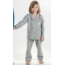 Chilly Billy Pyjama Set Girls - Light Grey / Mint Green