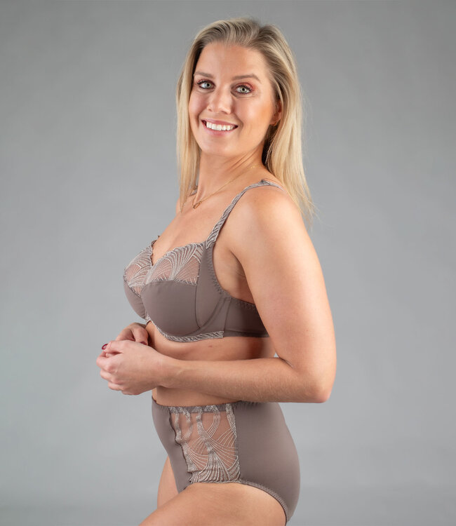 Juliette High Waist Brief Emilia Taupe