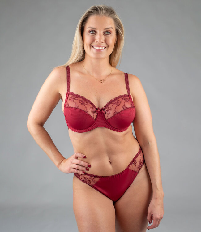 Juliette Klassieke Slip Simonne Burgundy