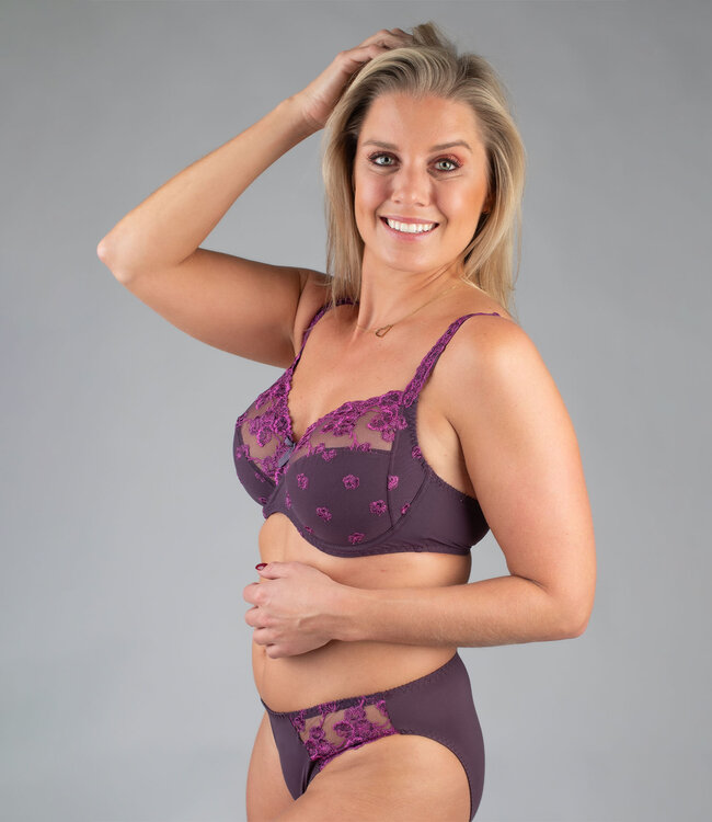 Juliette Klassieke Slip Sophia Aubergine