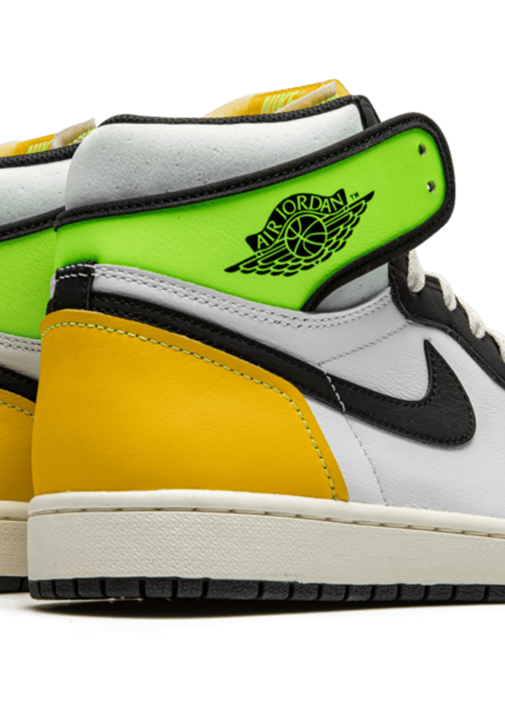Nike Jordan 1 Retro High White Black Volt University Gold