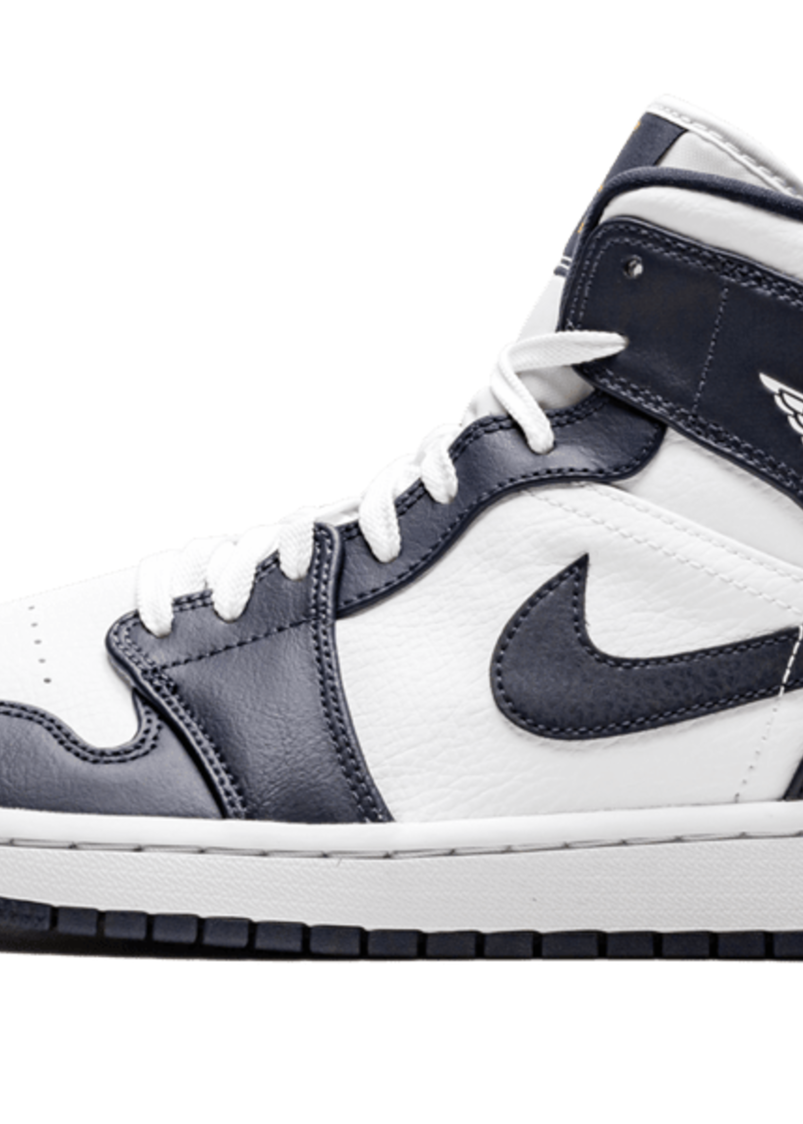 Nike Jordan 1 Mid White Metallic Gold Obsidian
