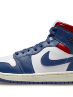 Nike Jordan 1 Mid French Blue Gym Red