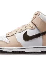 Nike Dunk High White Sanddrift Brown