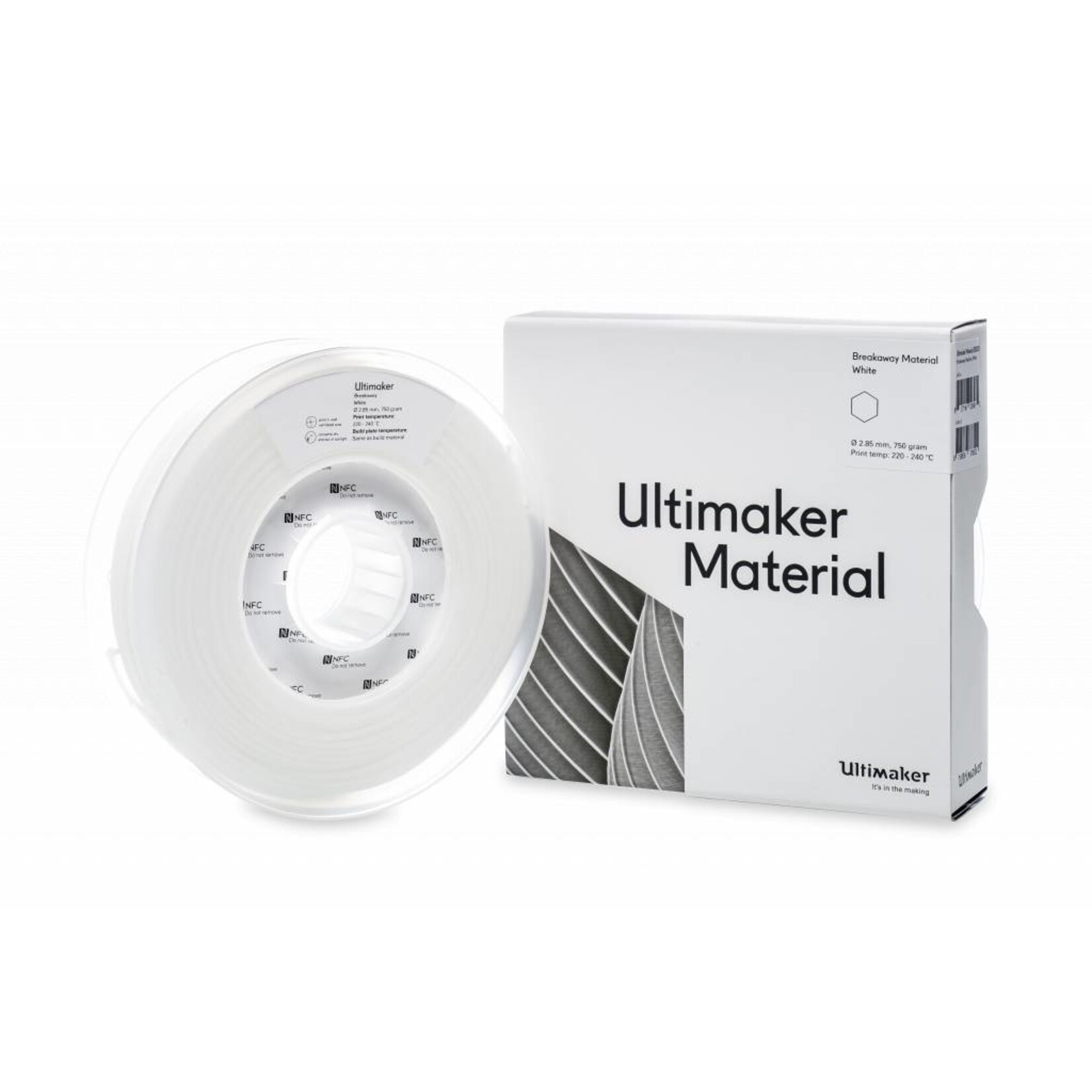 UltiMaker 2,85mm Breakaway White 0.75kg