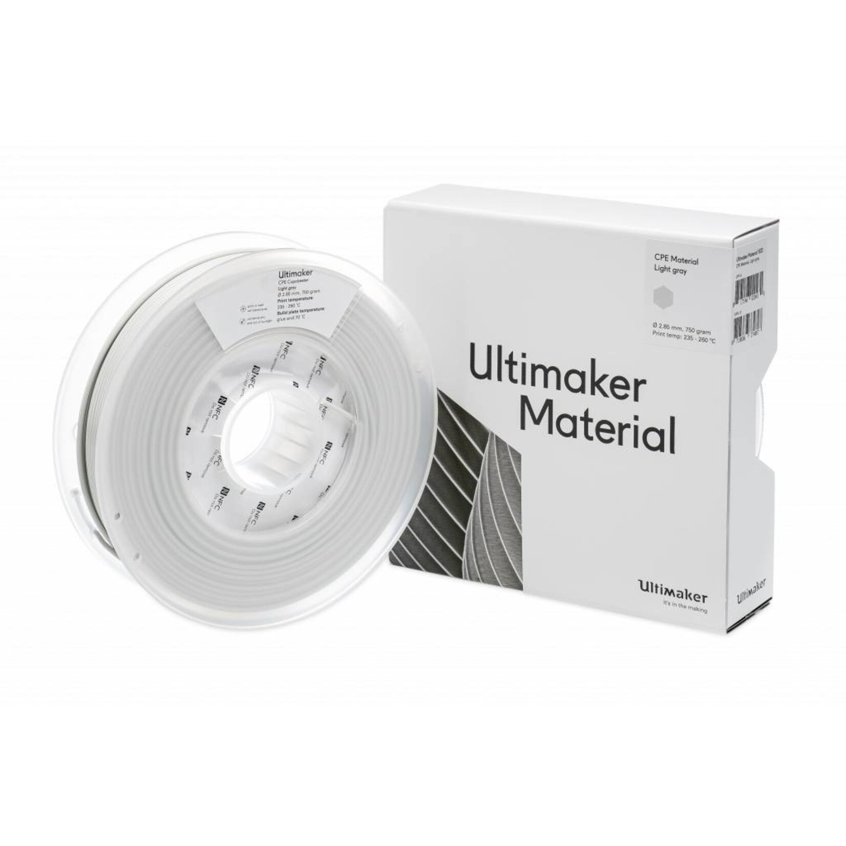 UltiMaker 2,85mm CPE Light Gray 0,75kg