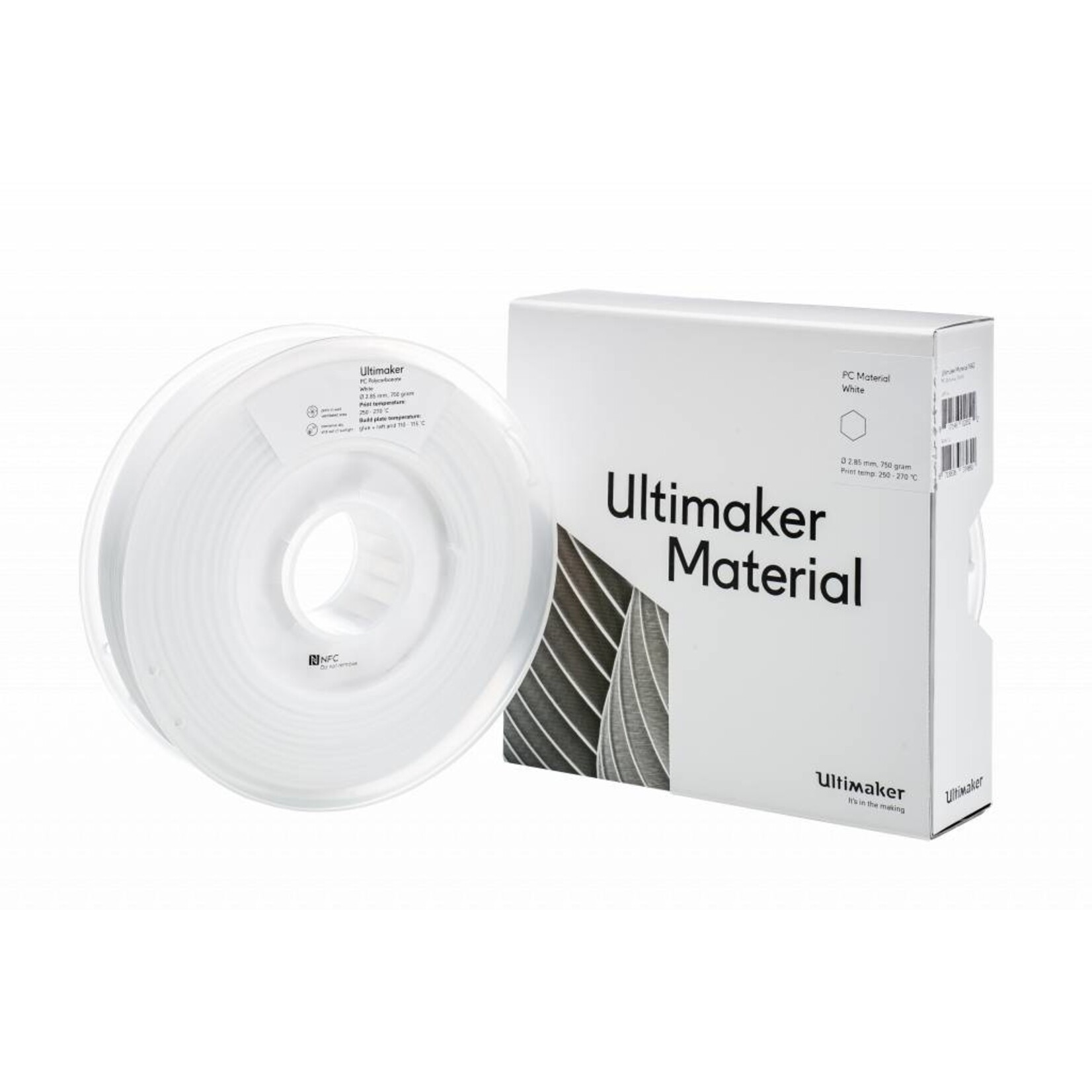 UltiMaker 2,85mm PC White 0,75kg