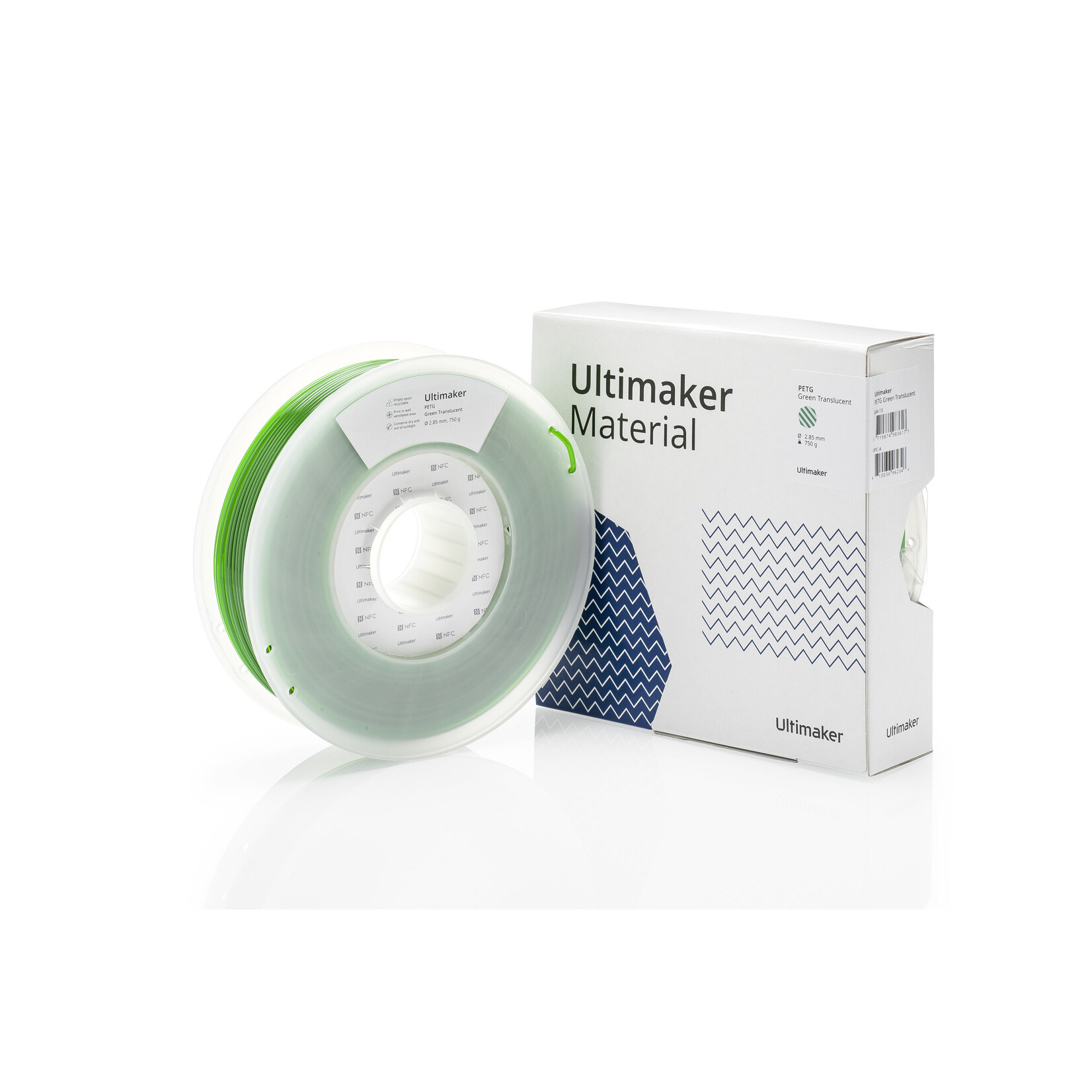 UltiMaker 2,85mm PETG Green Translucent 0,75kg