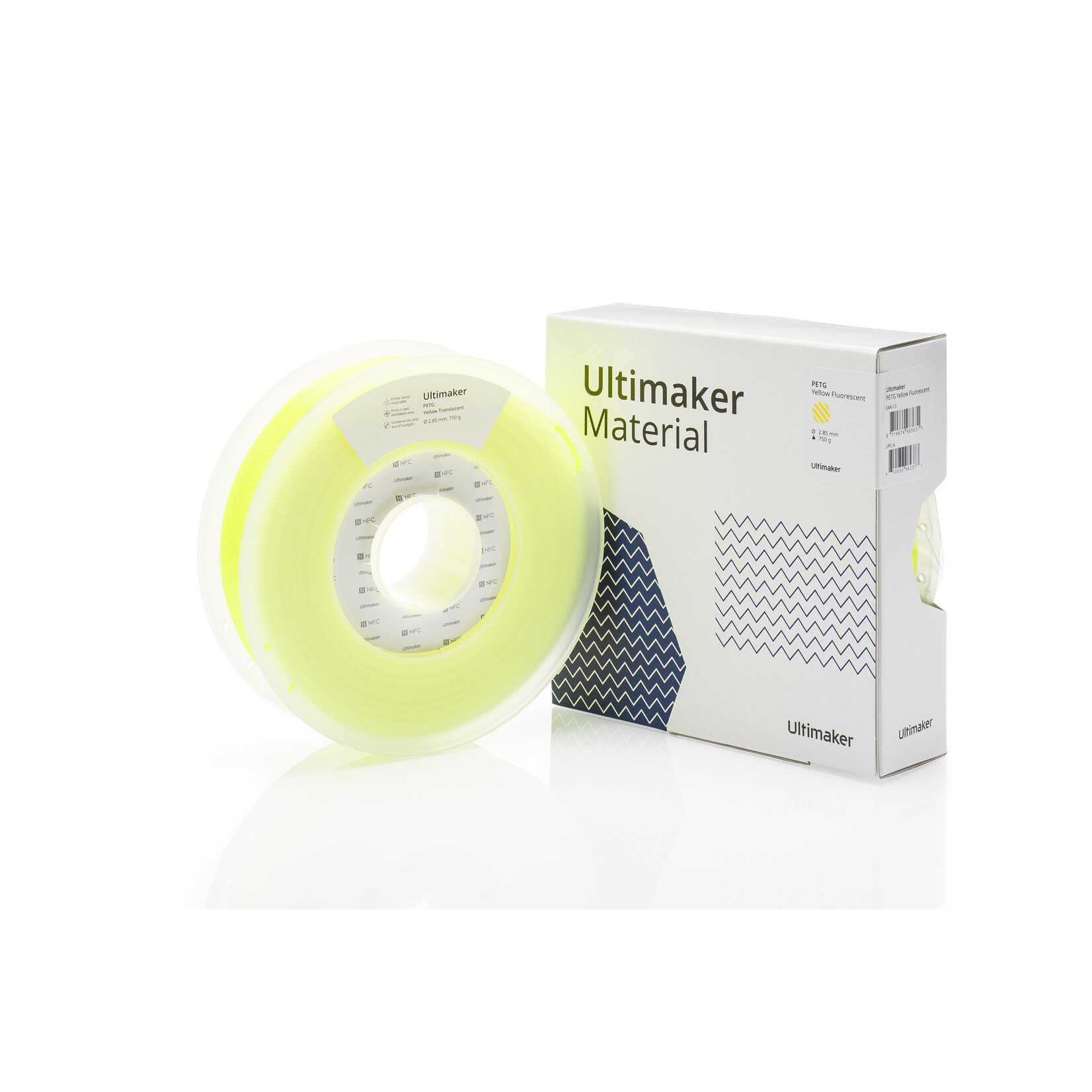 UltiMaker 2,85mm PETG Yellow fluorescent 0,75kg