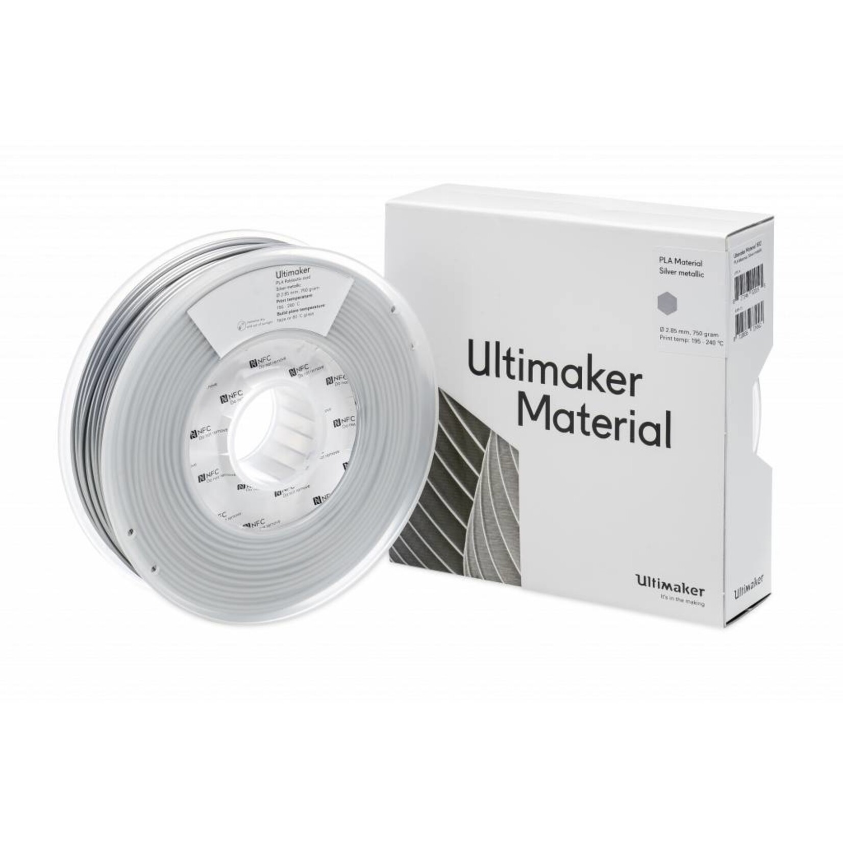 UltiMaker 2,85mm PLA Silver 0,75kg