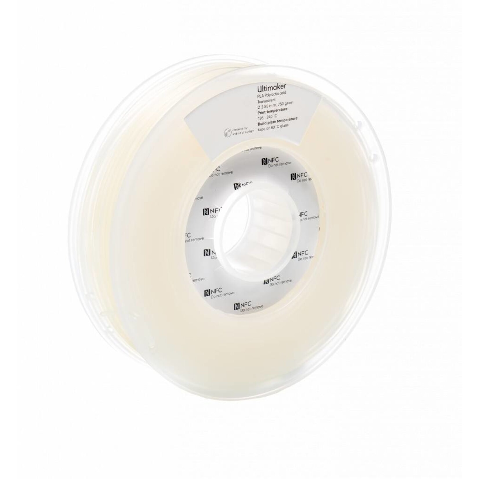 UltiMaker 2,85mm PLA Transparent 0,75kg