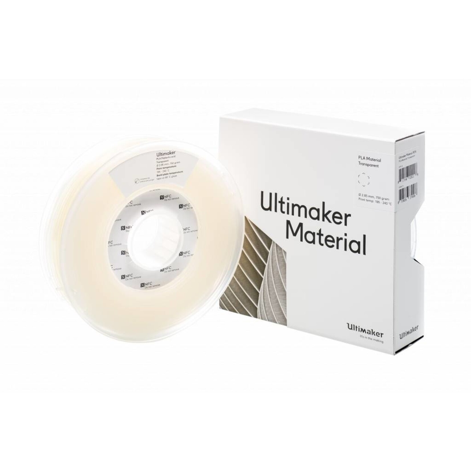 UltiMaker 2,85mm PLA Transparent 0,75kg