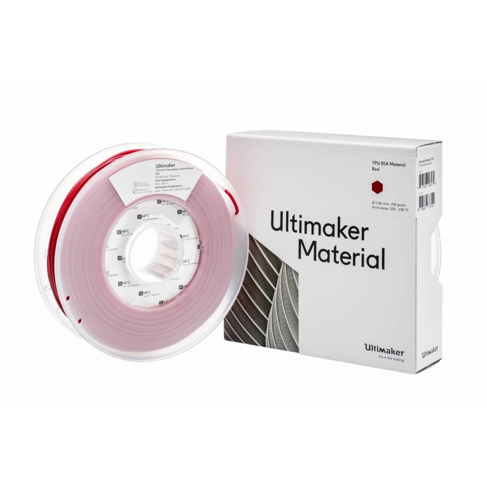 UltiMaker 2,85mm TPU 95A Red 0,75kg