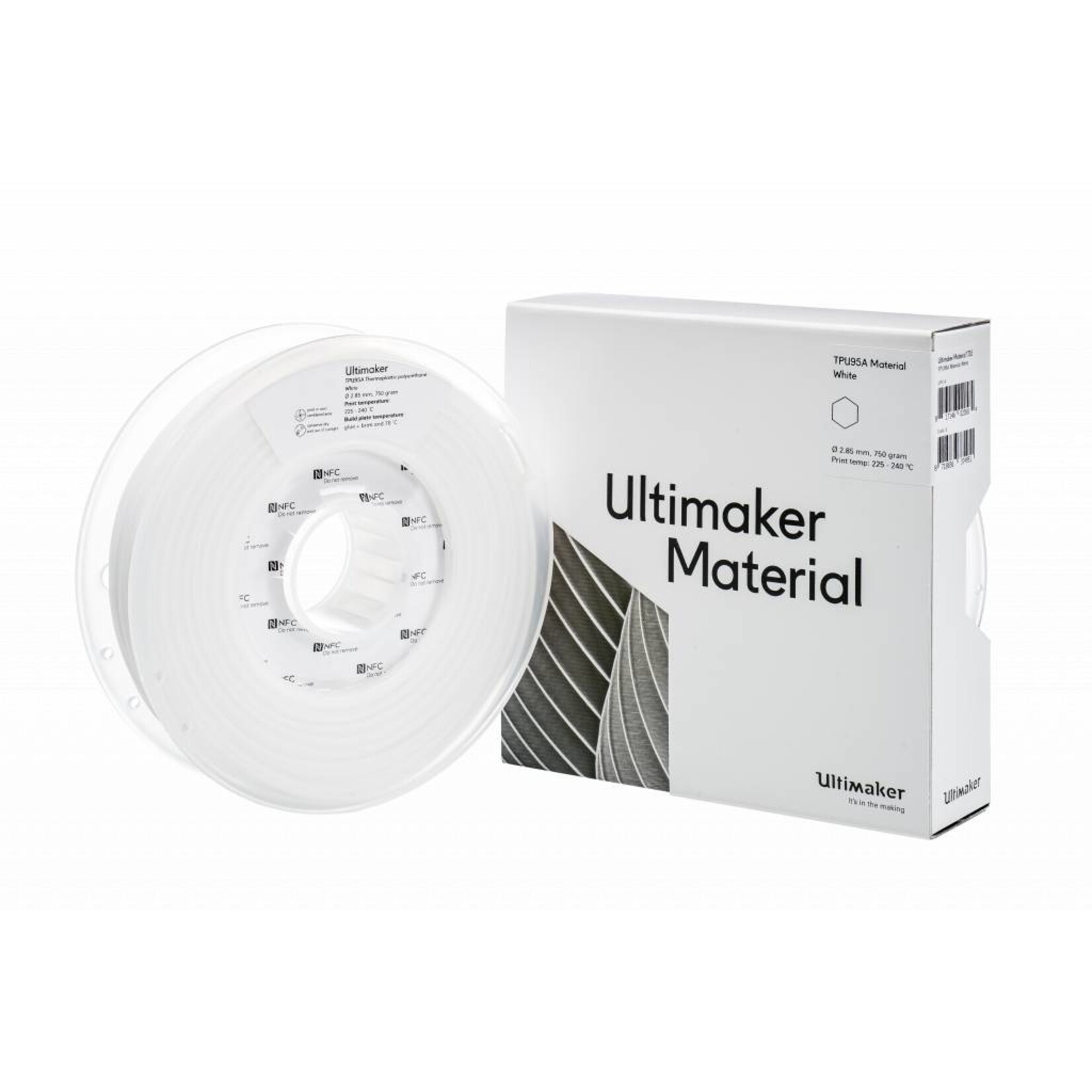 UltiMaker 2,85mm TPU 95A White 0,75kg