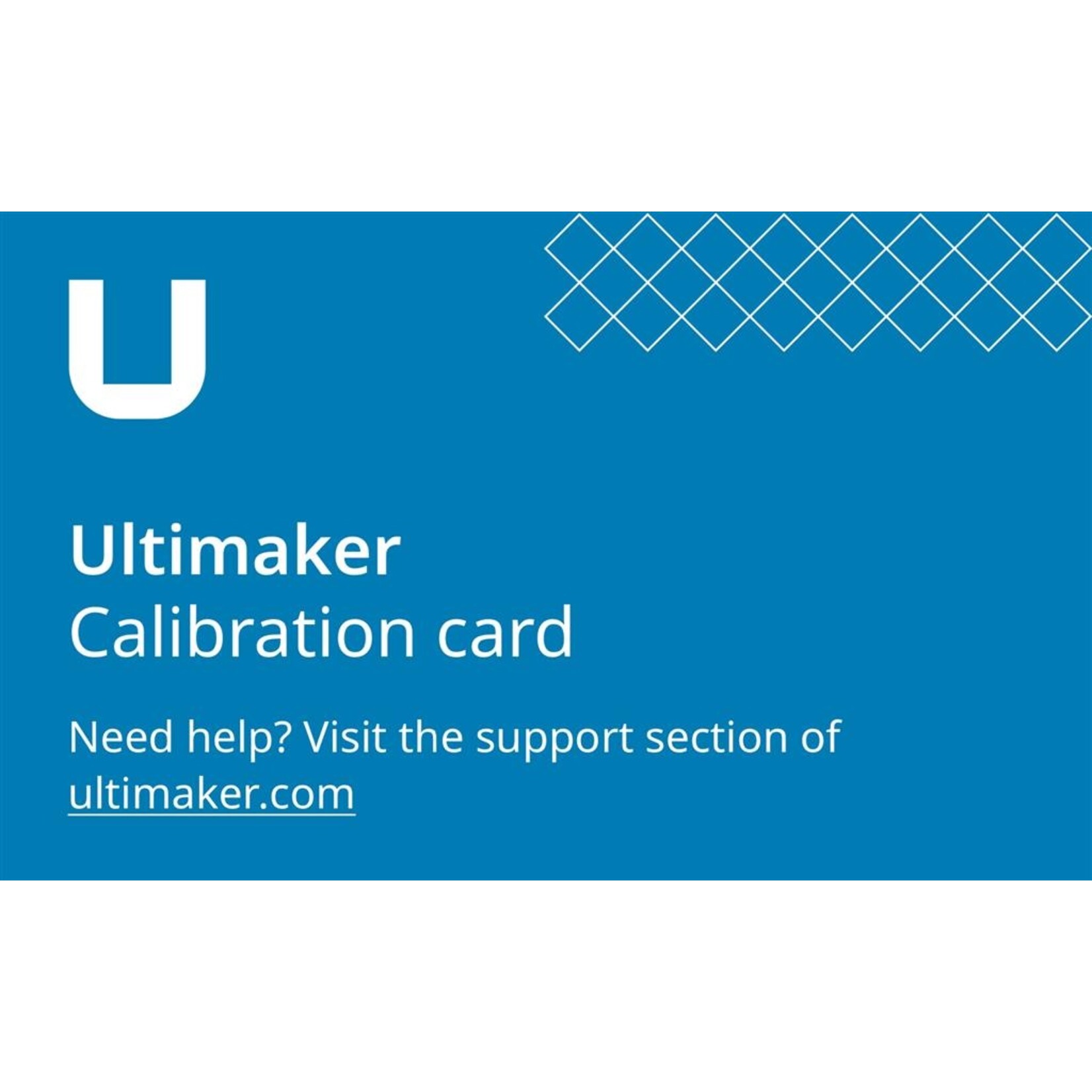 UltiMaker Calibration card