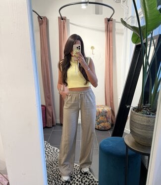 Extra Tall Linnen Pants Lou Taupe