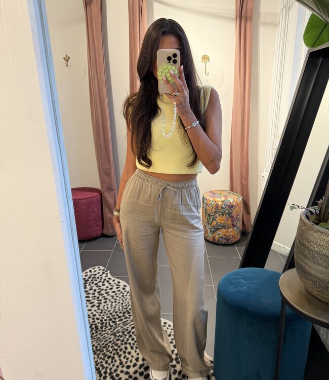 Tall Linnen Pants Lou Taupe