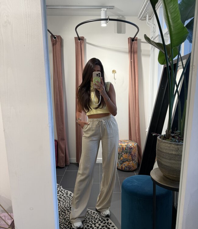 Tall Linnen Pants Lou Taupe