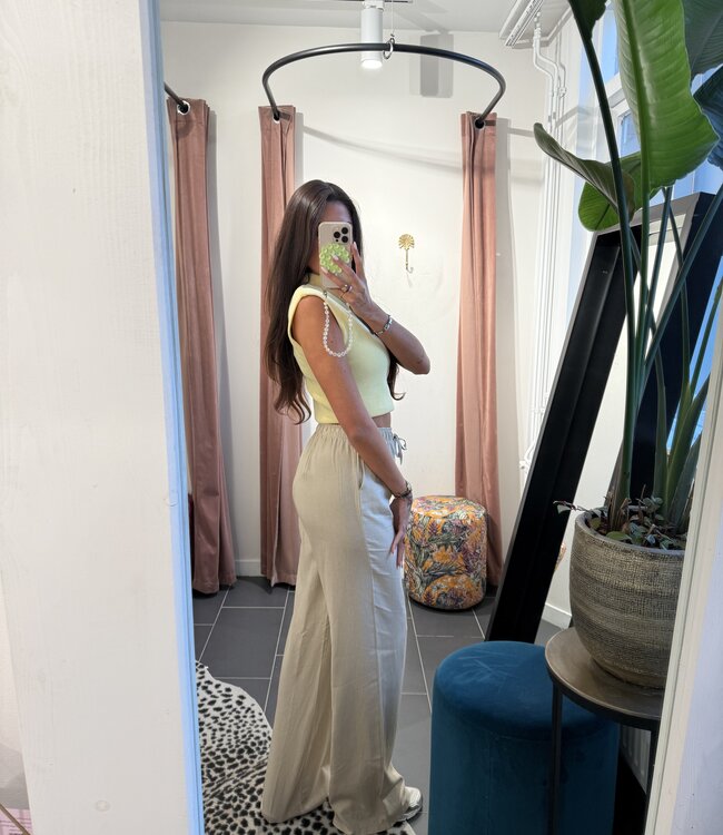 Tall Linnen Pants Lou Beige