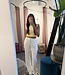 Extra Tall Linnen Broek Lou White Creme