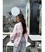 Oversized Blouse Open Back Pink