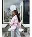 Oversized Blouse Open Back Pink