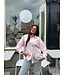 Oversized Blouse Open Back Pink